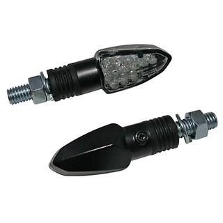 LED-Blinker LIZZARD, schwarz, getoentes Glas, Paar