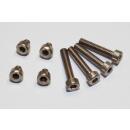 Aluschrauben Set M4 f. CONICAL TWO, titan eloxiert