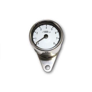 tachometer 60mm, white dial, 8.000 RPM