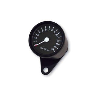 Tachometer, D=60 mm, black, 15.000 RPM