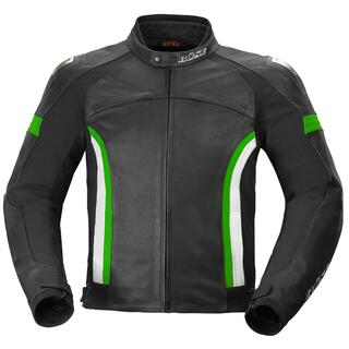 Büse Dervio leather motorcycle jacket 54 black white green