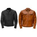 Rusty Stitches Jari leather motorcycle jacket cognac 4XL