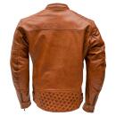 Rusty Stitches Jari leather motorcycle jacket cognac 4XL