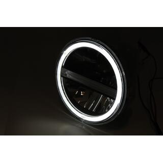 LED-Scheinwerfer 5 3/4 Zoll PECOS TYP 7 mit Standlichtring, schwarz matt