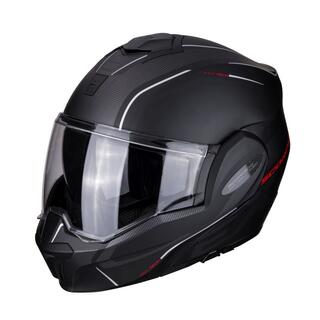 Scorpion Exo-Tech Time-Off flip-up helmet black red XS