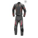 Büse Imola leather suit two-piece black red