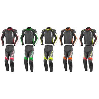 Büse Silverstone Pro leather suit two-piece Damen 44 fluo red fluo yellow