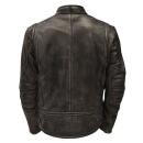 Rusty Stitches Stevie leather motorcycle jacket grey L