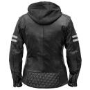 Rusty Stitches Jari leather motorcycle jacket black white 40