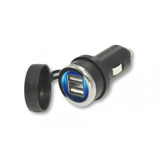Doppel USB-Stecker blau beleuchtet