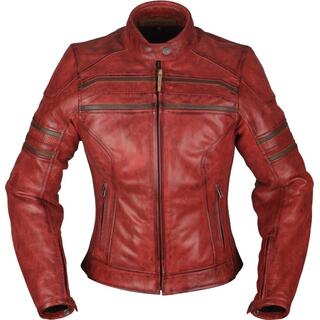 Modeka Iona Lady veste moto en cuir femme rouge