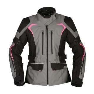 Modeka Elaya Lady Motorradjacke grau schwarz pink 44