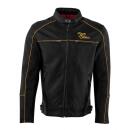 Rusty Stitches Chase Lederjacke schwarz gold S