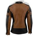 Rusty Stitches Joyce Lederjacke Damen braun schwarz 40