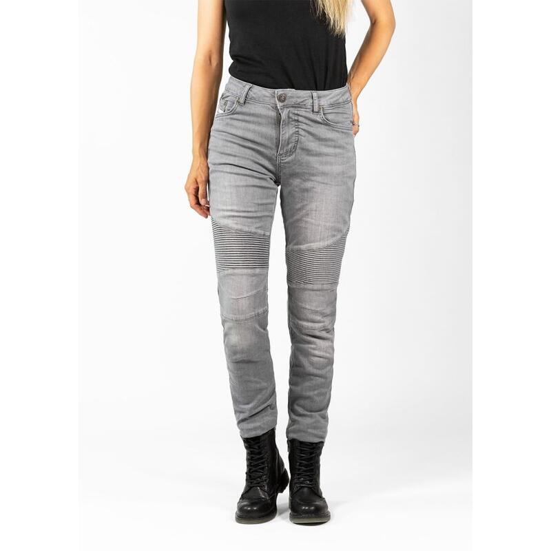 John Doe Betty motorcycle jeans light grey