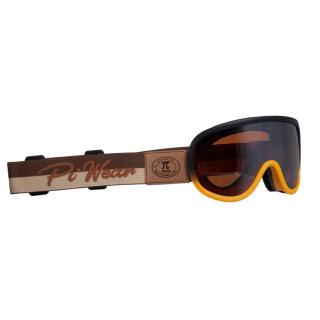 PiWear Arizona Retro Sur-lunettes Moto – Orange/Marron