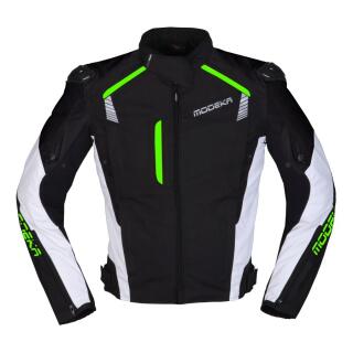 Modeka Lineos Motorradjacke schwarz weiß grün M