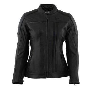 Rusty Stitches Alice Lederjacke Damen braun schwarz 46