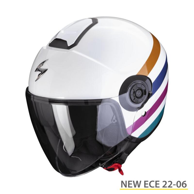 Casque Scorpion Exo-520 Evo Air Banshee Banshee Blanc Noir - Casque Intégral