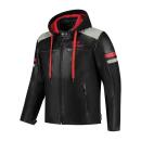 Rusty Stitches Jari Hooded V2 leather motorcycle jacket 4XL