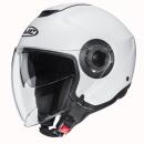 HJC i40N Solid matt white jet helmet
