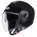 HJC i40N Solid metallic black jet helmet