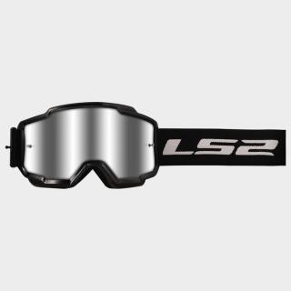 LS2 charger mx goggle black with silver visor