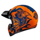 HJC V60 Flame MC27 Retro Integralhelm