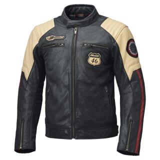 Held Baker 2 veste moto en cuir hommes bleu beige bordeaux