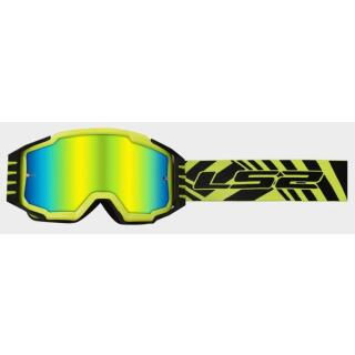 LS2 Charger Pro MX Brille gelb mit verspiegeltem Visier