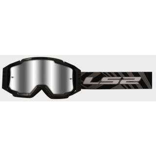 LS2 Charger Pro MX Brille schwarz mit verspiegeltem Visier