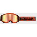 LS2 Charger Pro MX Brille orange mit verspiegeltem Visier