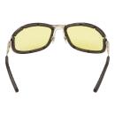 PiWear Orlando Silver YT klassische Motorradbrille – Gelb