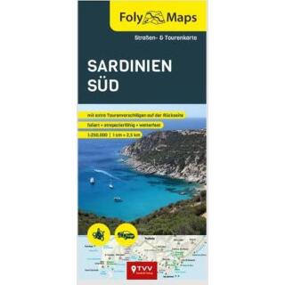 FolyMaps Sardinien Süd Karte foliert