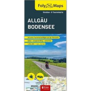 FolyMaps Allgäu Bodensee Karte foliert