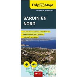 FolyMaps Sardinien Nord Karte foliert