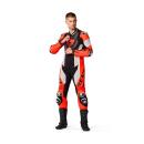 Revit Hyperspeed 3 Lederkombi 1tlg hellgrau rot