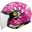 LS2 OF602 Funny II Paws Pink casque jet enfant