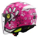 LS2 OF602 Funny II Paws Pink casque jet enfant