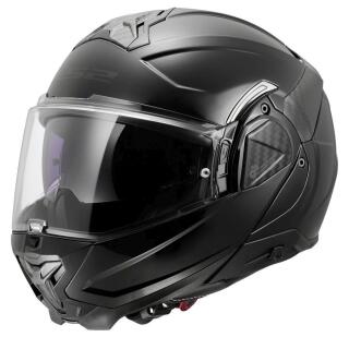 LS2 Advant X Solid gloss black flip-back helmet