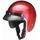 Redbike RB-765 metal flake jet helmet candy red