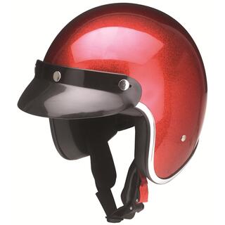 Redbike RB-765 metal flake jet helmet candy red XXL